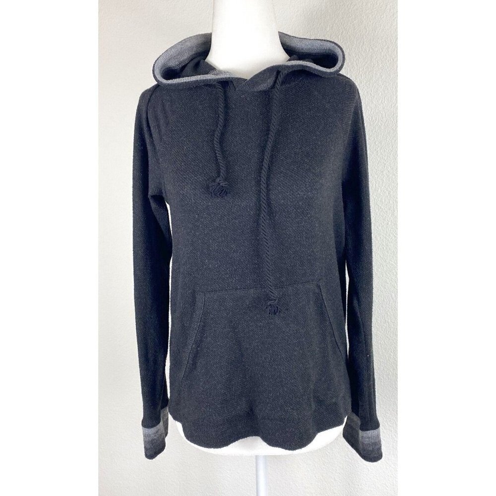 Faherty Women’s Charcoal Gray Hoodie Pullover Pockets Size XS